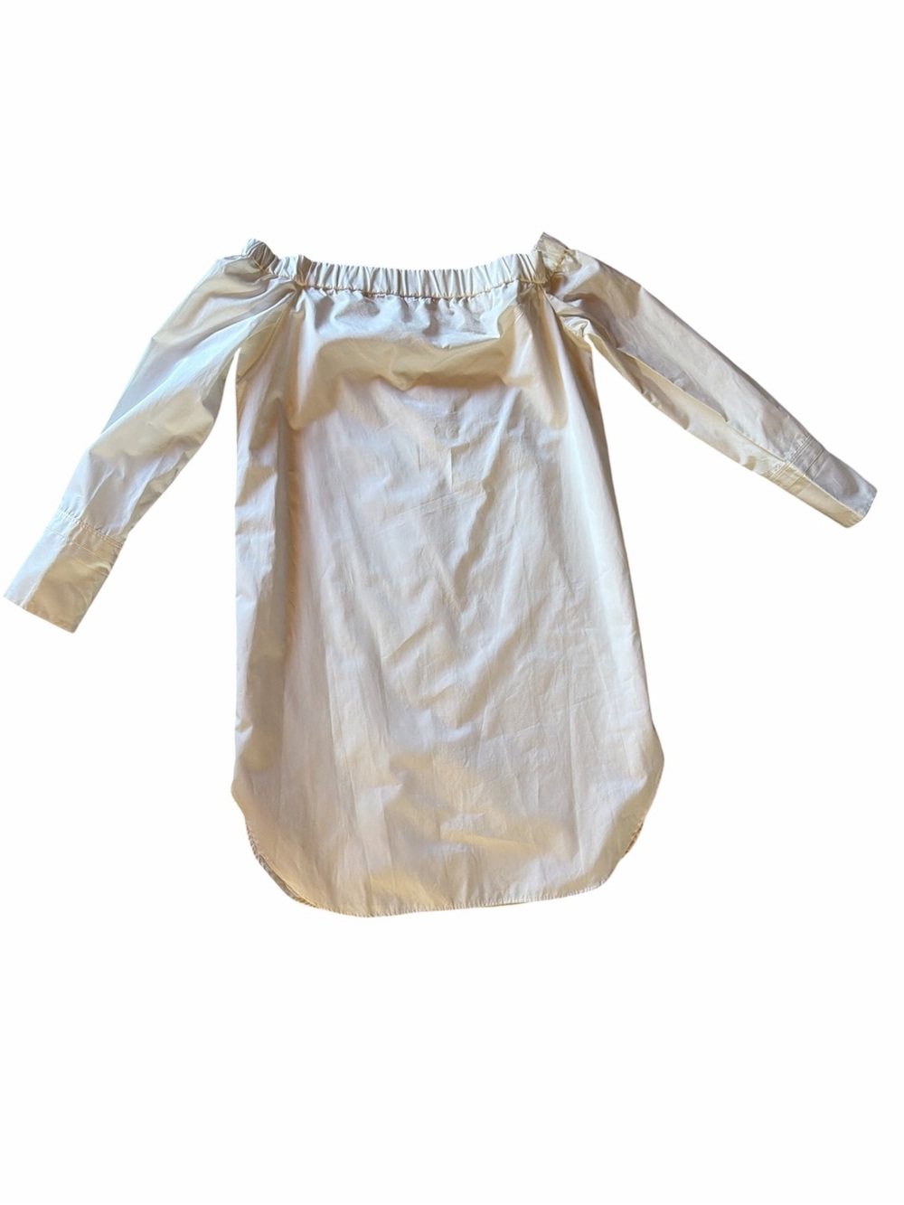 Rag & Bone white shirt dress off-shoulder midi women’s size large cotton silk